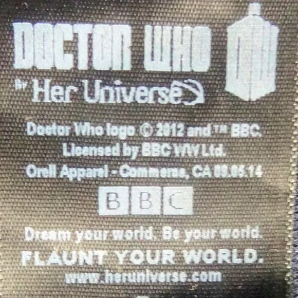 Doctor Who Navy Blue Long Sleeve Button Down Shirt X-Small - Picture 3 of 4